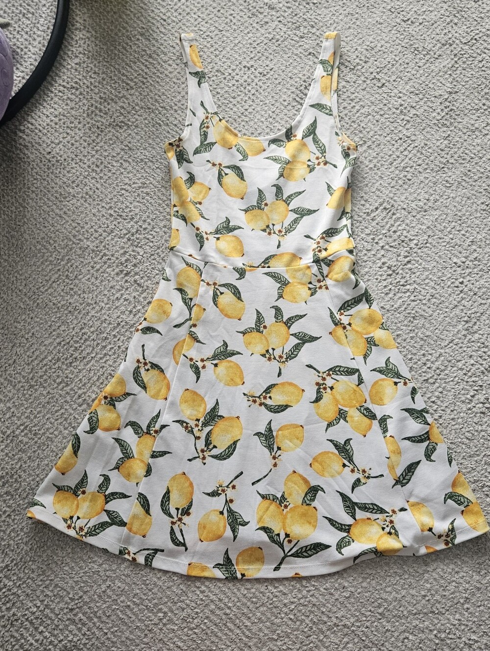 H&M Lemon Skater Dress Euro Summer Size 2 NWT